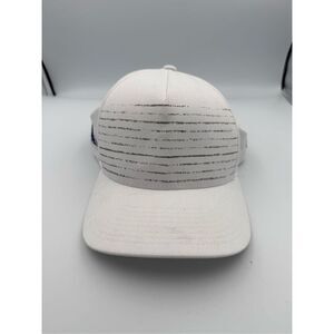 Travis Mathew Mens White Flex Fit FOMO Novelty Golf PetSmart Logo Snapback Hat